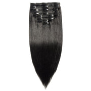 100% Human Hair Clip- in Extensions - #001 Black Velvet