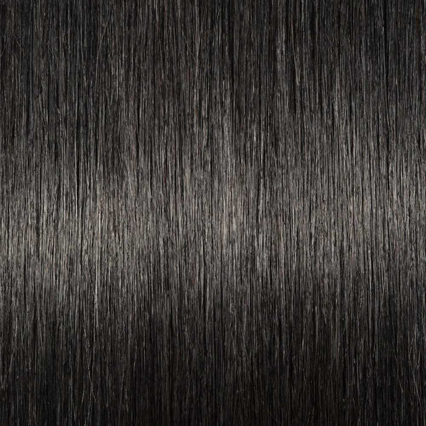 100% Human Hair Clip- in Extensions - #001 Black Velvet