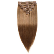 100% Human Hair Clip- in Extensions - #006 Light Brown